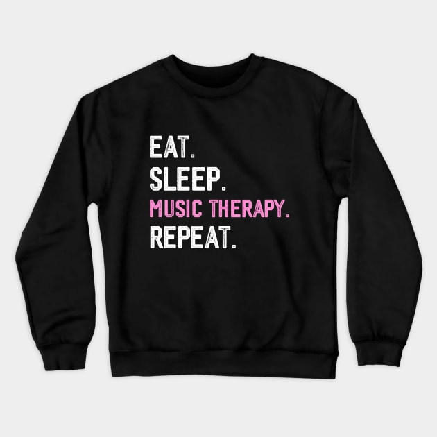 Vintage music therapy women music therapist appreciation Crewneck Sweatshirt by Printopedy